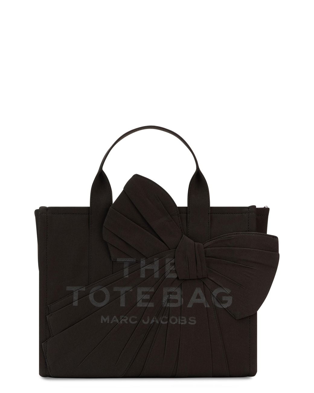Marc Jacobs Black Tote Bag Bow M Fabric Cotton