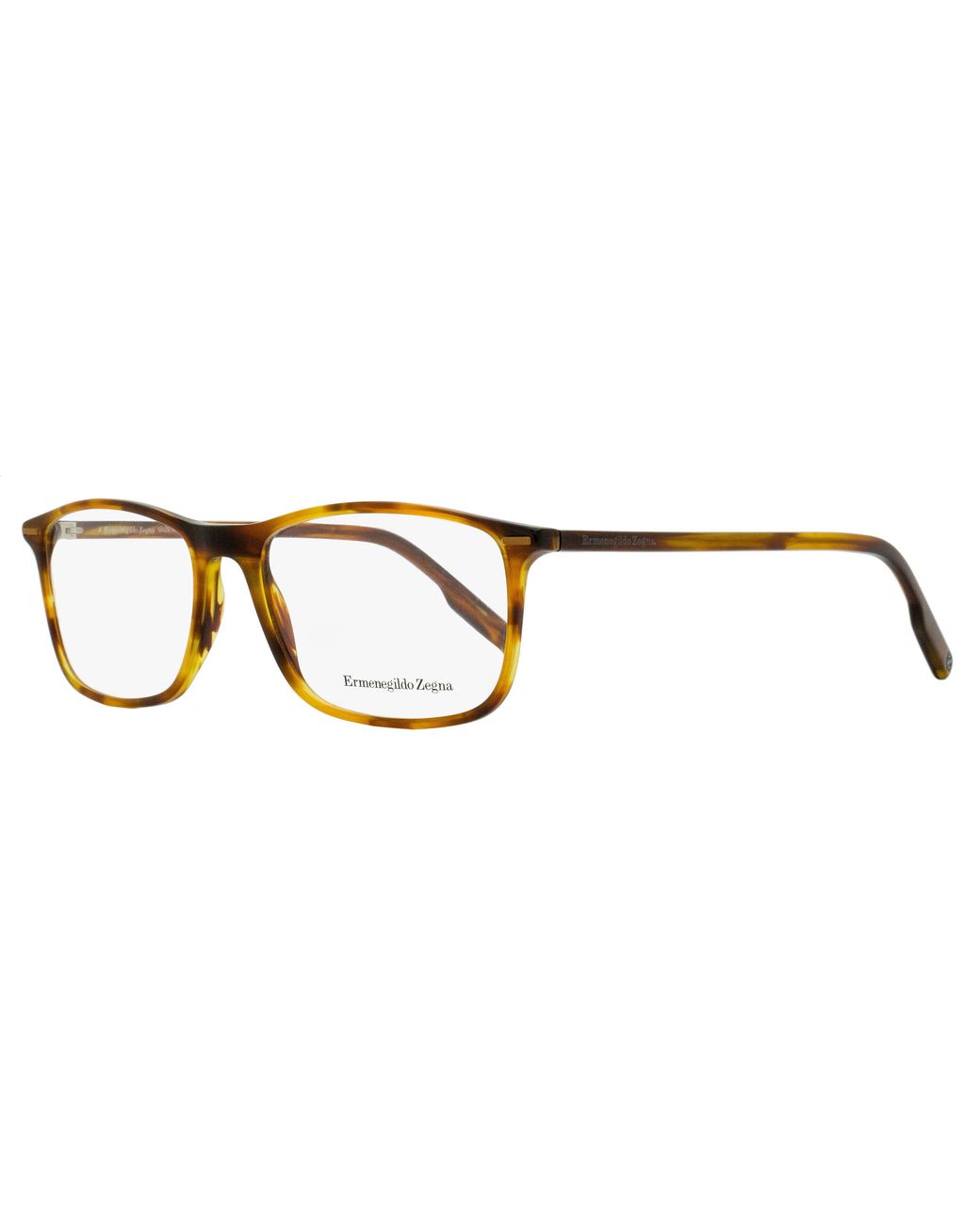 Zegna Black Slim Rectangular Eyeglasses Ez5236 052 55Mm Plastic (Acetate) for men