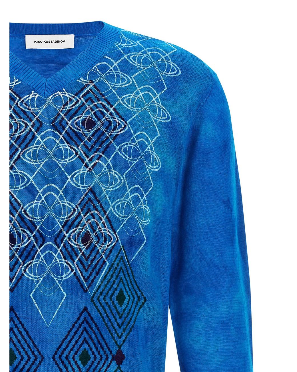 Kiko Kostadinov Blue Wool Cardigan for men