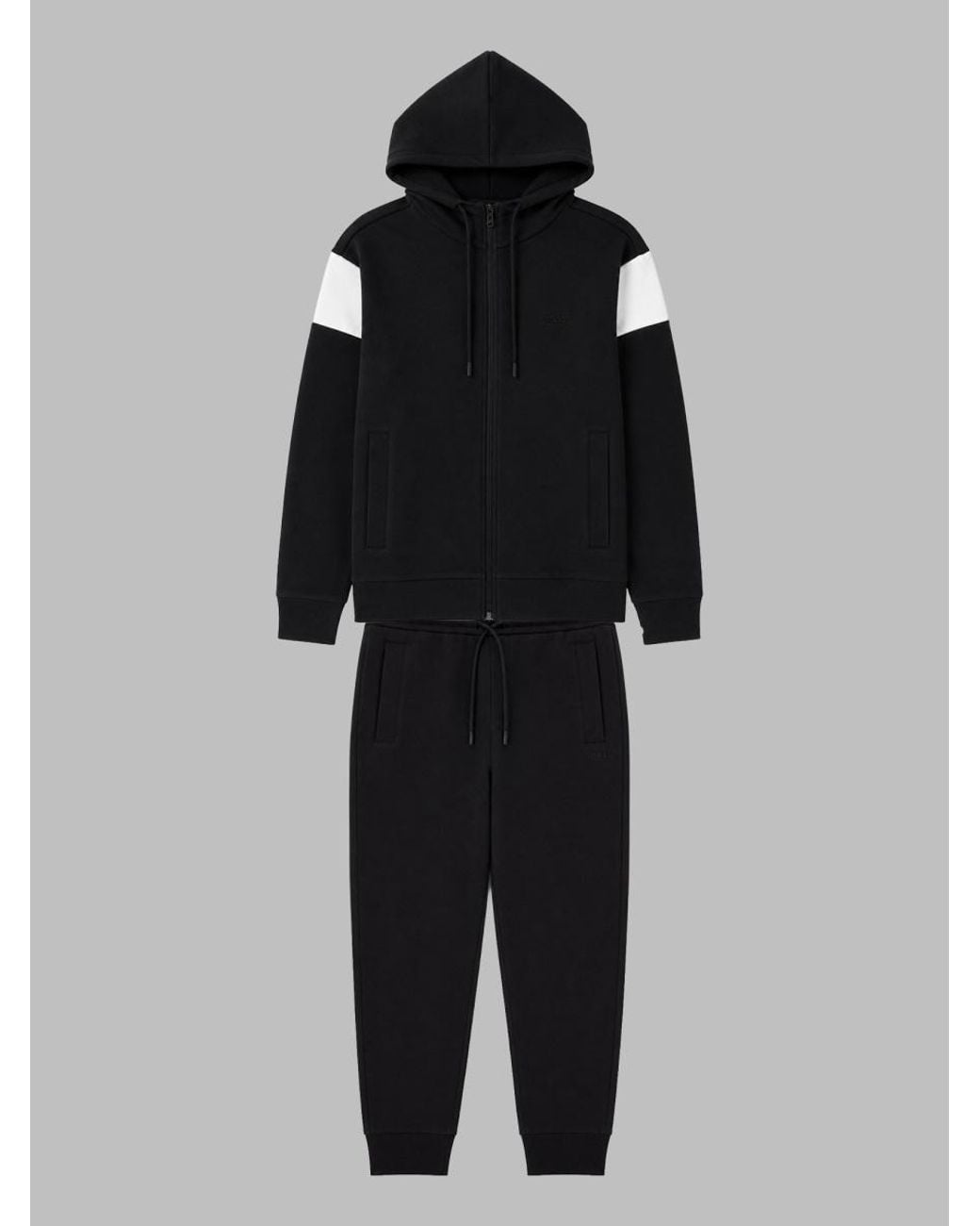 Boss Black Hugo Boss Hooded Cotton-Blend Joggers for men