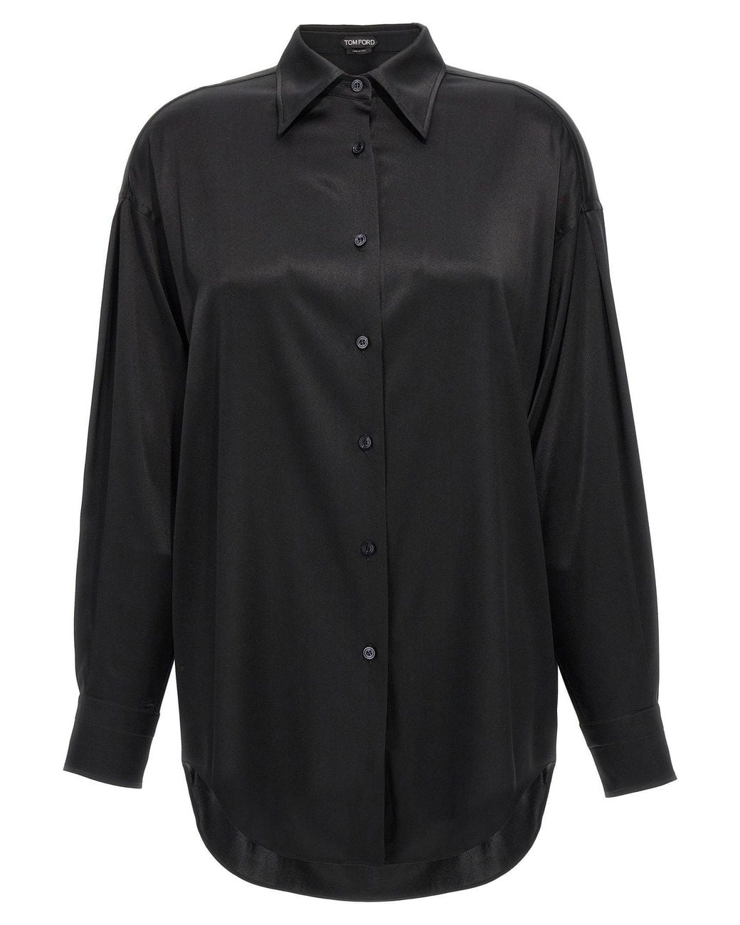Tom Ford Black Silk Satin Blouse