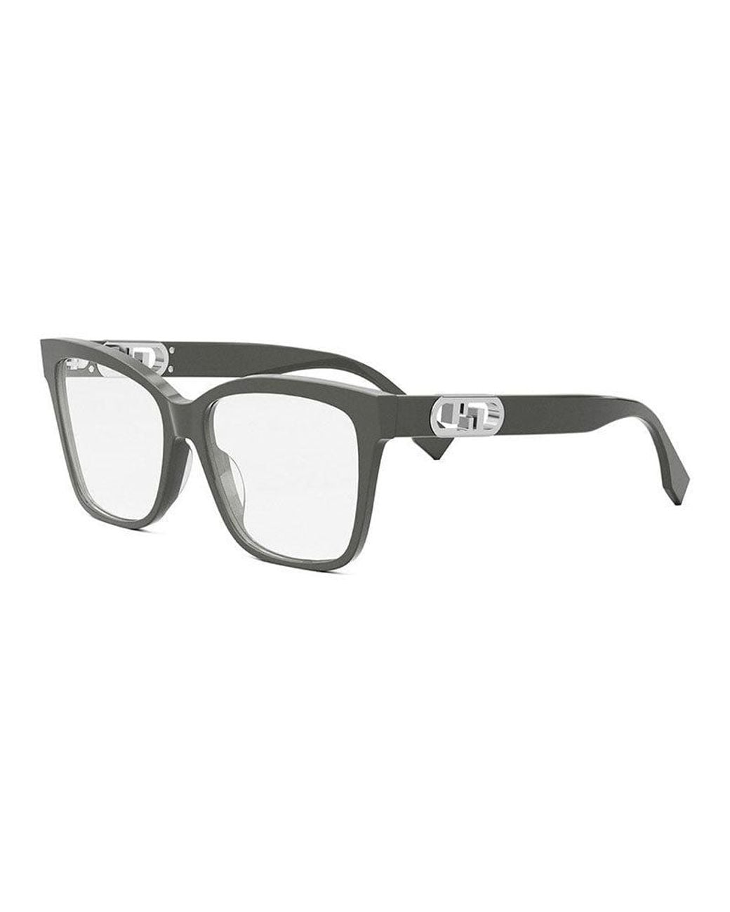 Fendi Gray Fendi Fe50025I020 Clear-Lens Eyeglasses