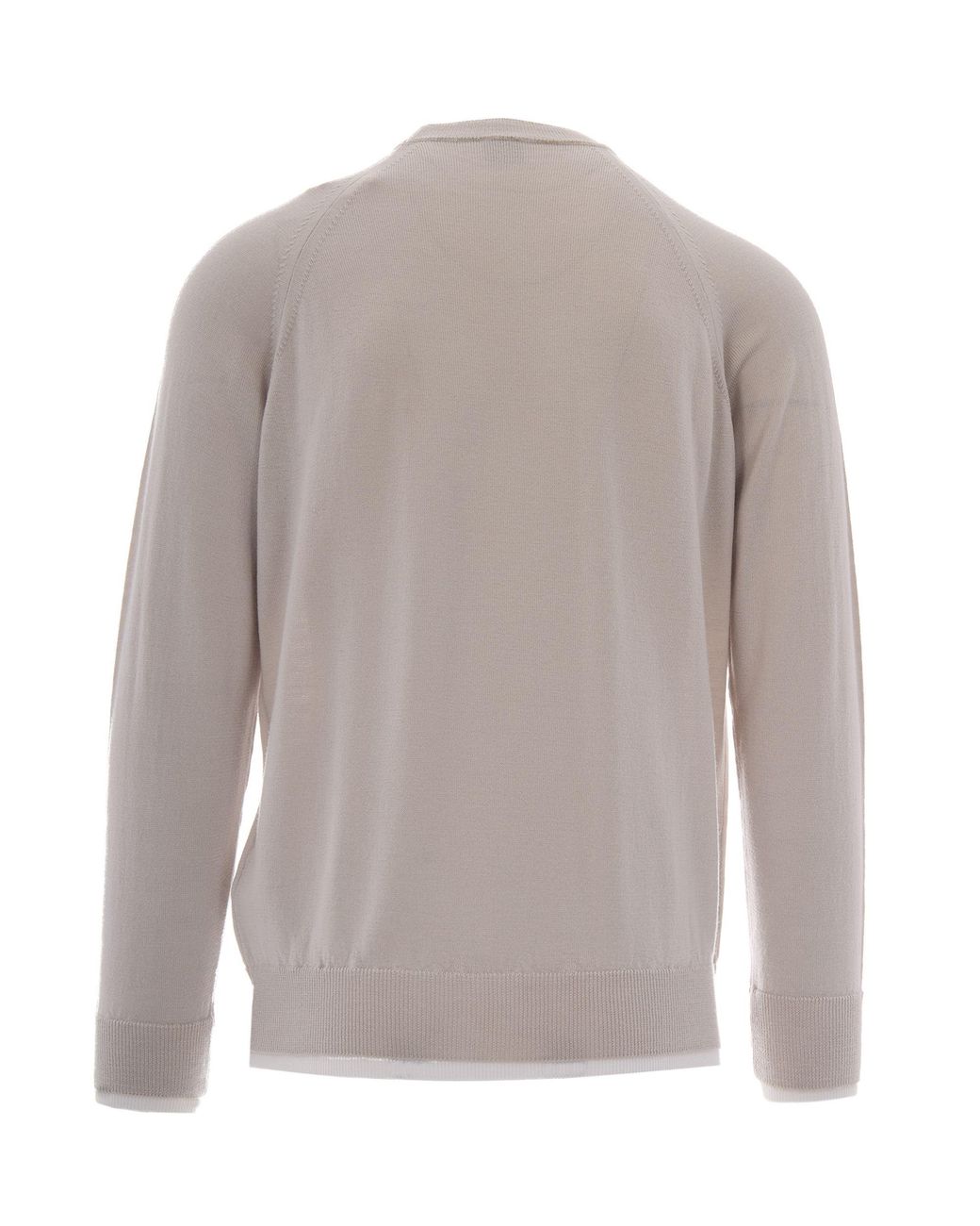 Eleventy Gray Lightweight Knit Sweater With Crew Neckline for men
