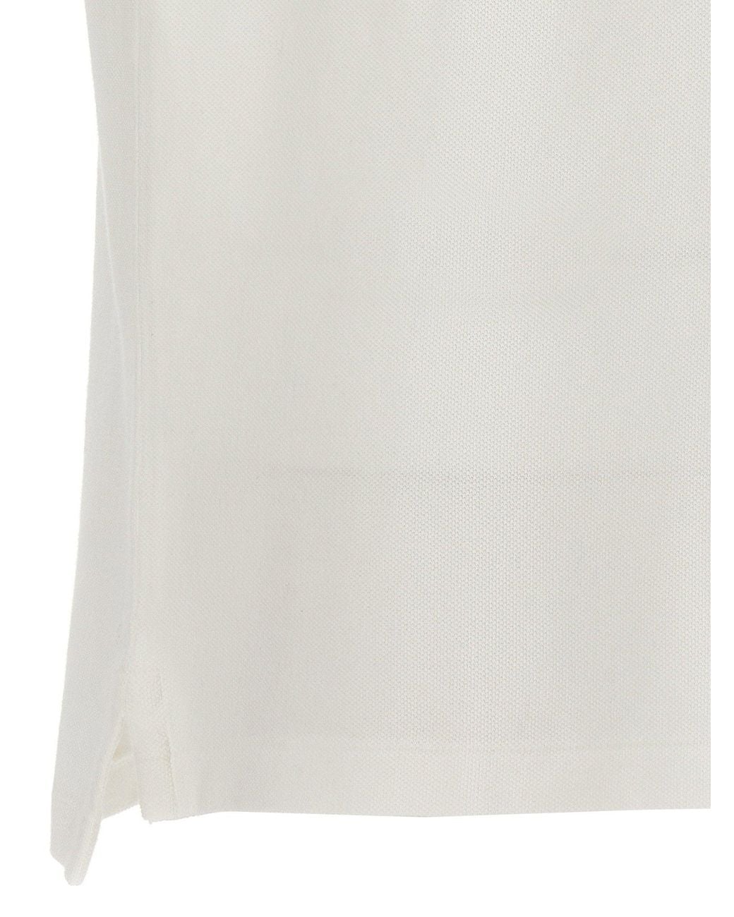 Polo Ralph Lauren White Logo-Embroidered Cotton Polo for men