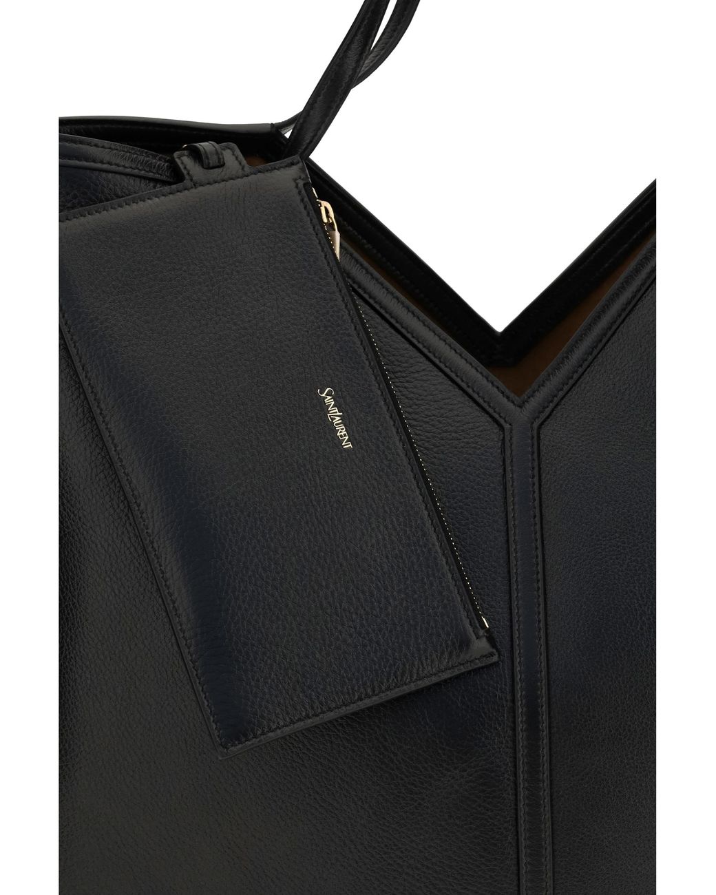 Saint Laurent Black Large Y Leather Tote Bag for men