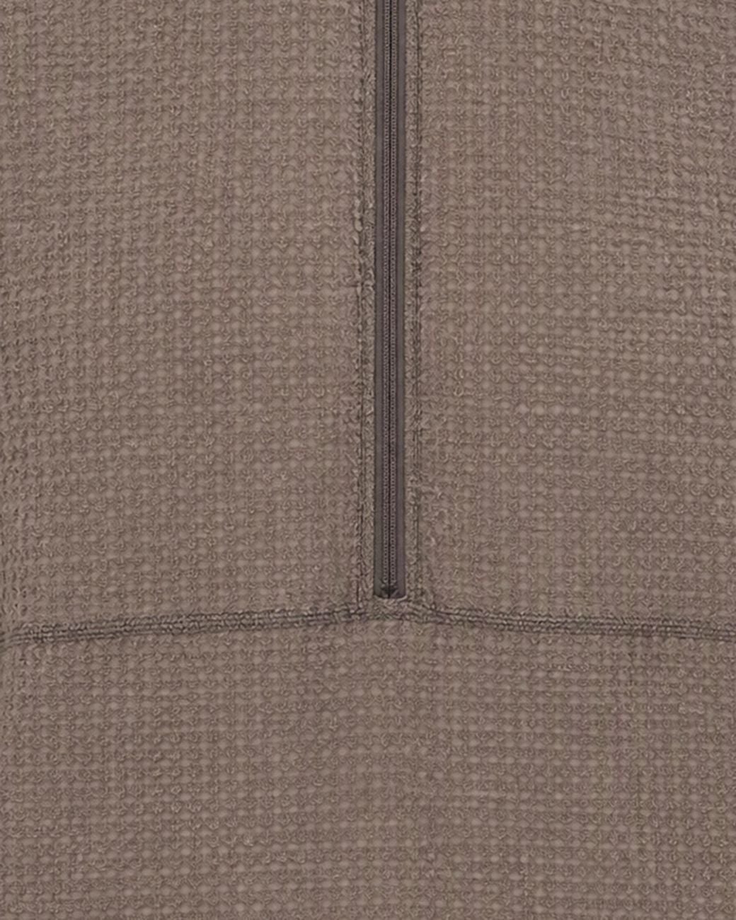 Satisfy Brown Half-Zip Fuzzfleece Sweatshirt Polyester Sweater for men
