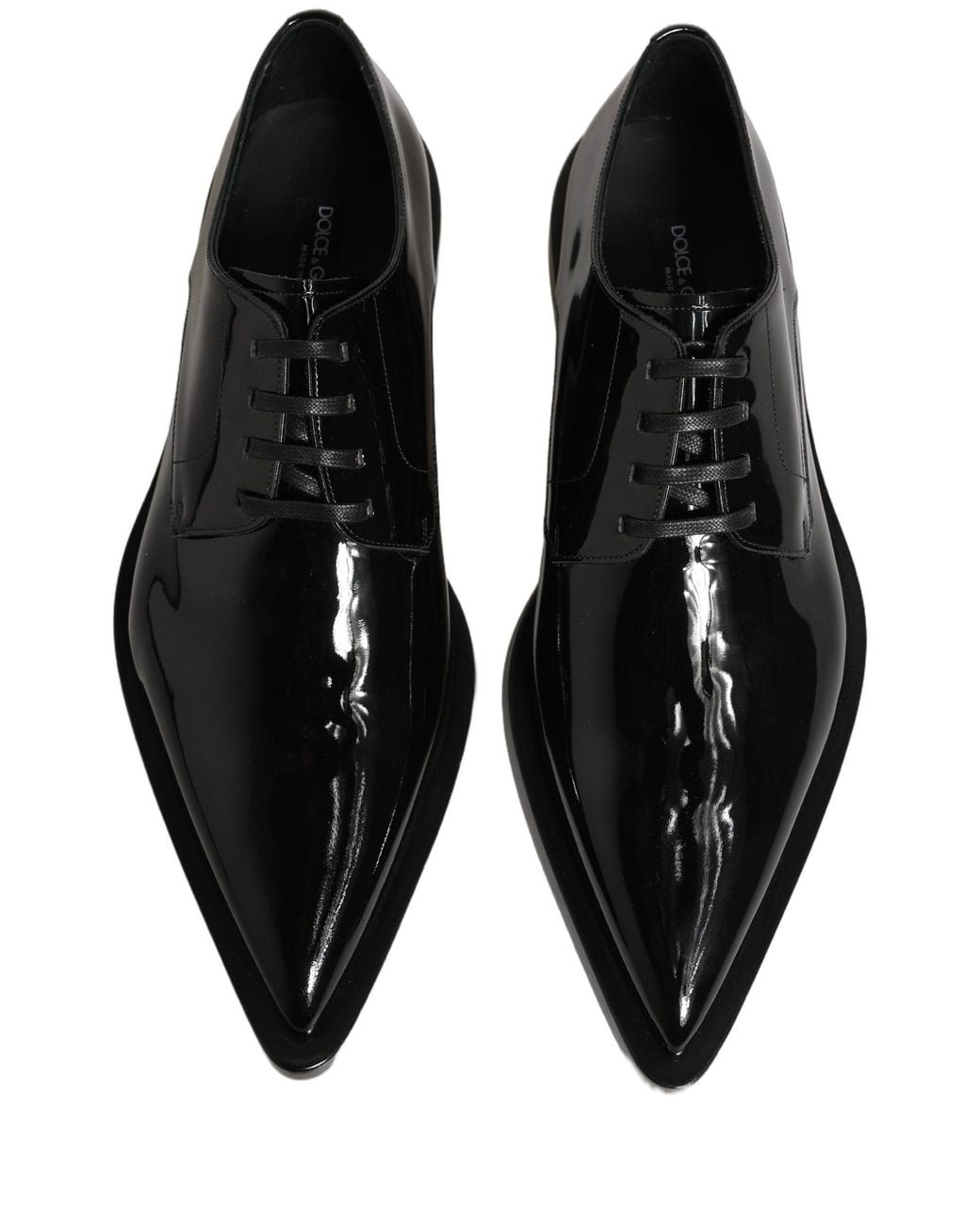 Dolce & Gabbana Black Leather Derby Dress Formal Shoes Calf for men