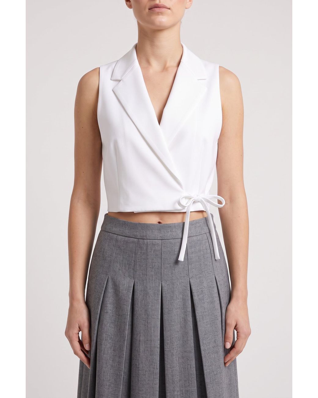 Brunello Cucinelli Blue Sleeveless Blazer Shirt