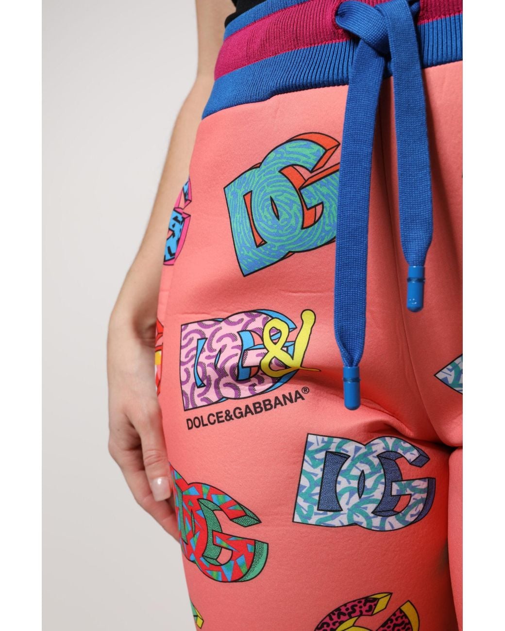 Dolce & Gabbana Red Logo Monogram Jogger Sweatwomen's Pants