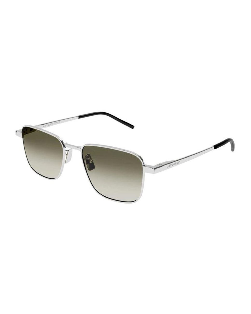 Saint Laurent Metallic Sunglasses Square Full Rim, Frame And Gradient Mirror Lens Sl529006