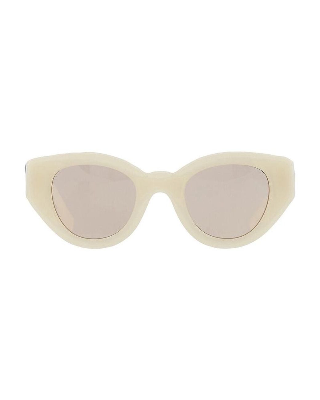 Burberry White Sunglasses Cat Eye Full Rim, Ivory Frame And Light Lens Be4390406793