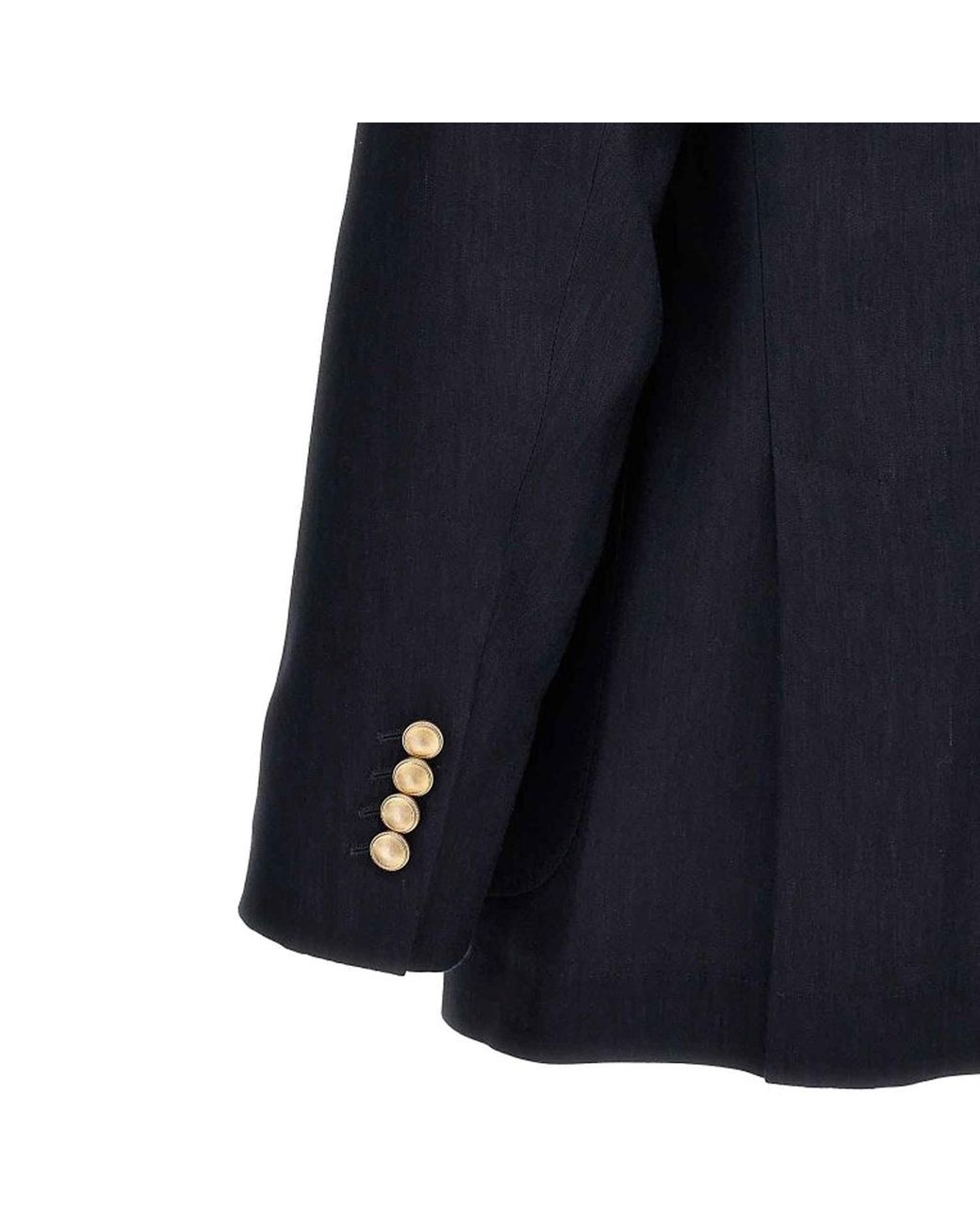 Brunello Cucinelli Blue Linen And Wool Jacket for men