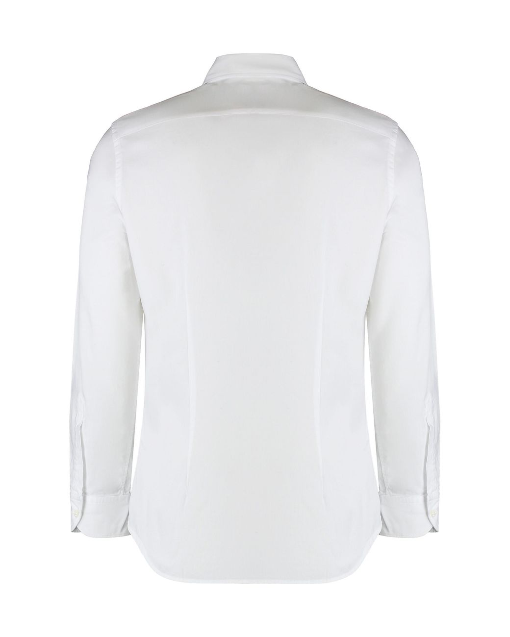 Slowear White Pique Cotton Long-Sleeved Shirt for men
