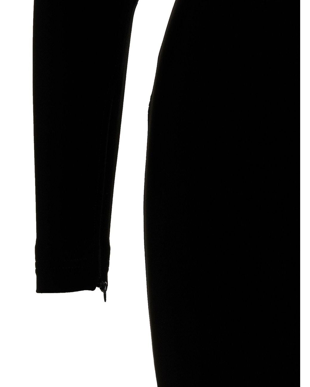 Balenciaga Black Stretch Ruched Twill Minidress