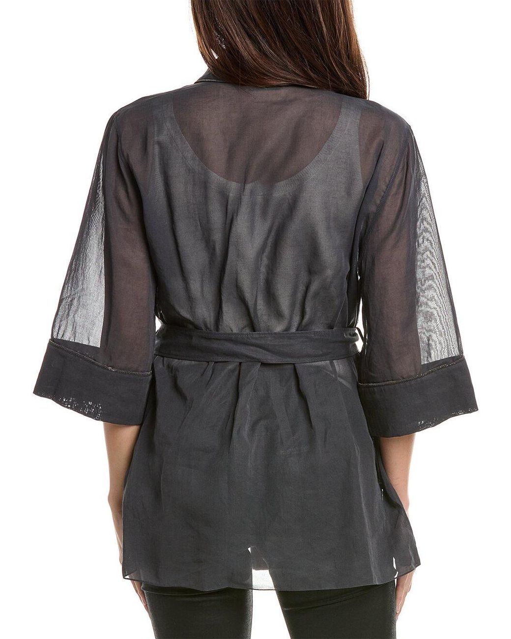 Brunello Cucinelli Black Cotton Sleveless Jacket