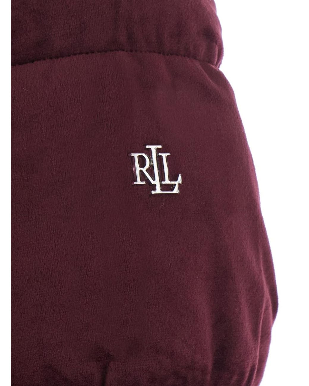 Ralph Lauren Purple Down Jacket Vv Poly Puffer Polyester