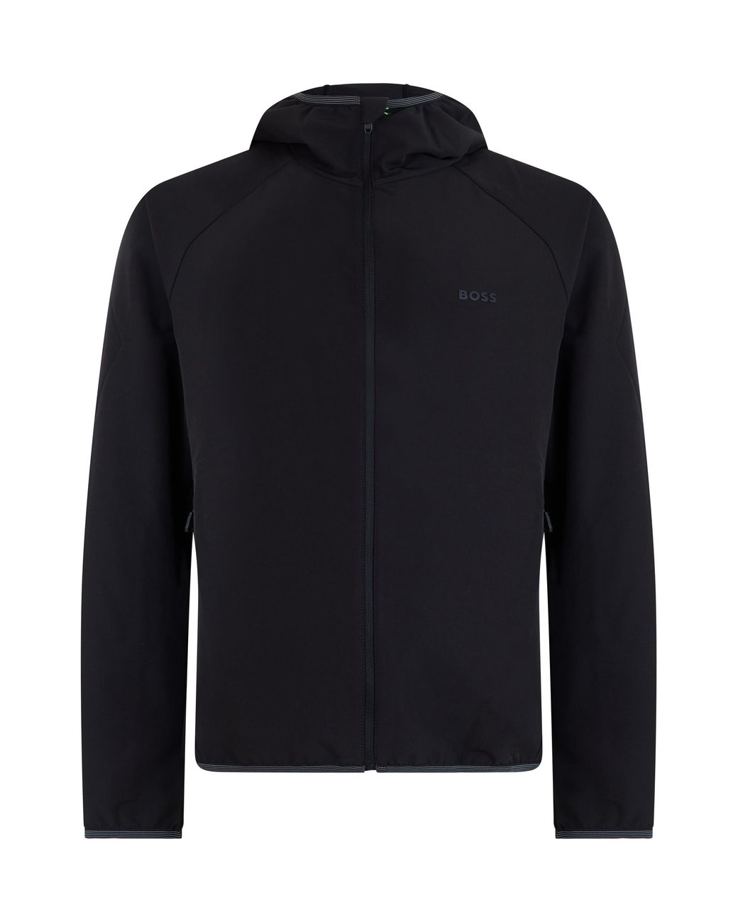 Boss Blue Waterproof Technical Jacket Polyester Raincoats for men