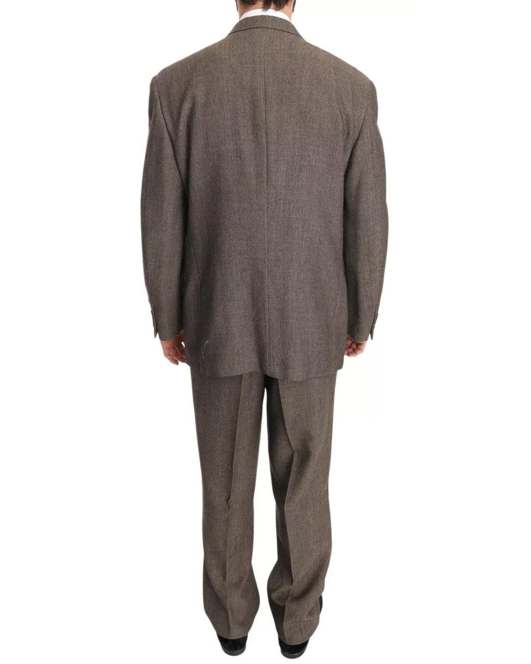 Dolce & Gabbana Black Brown Single Breasted Wool Suit for men