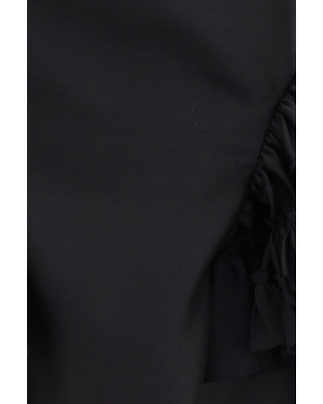 Dries Van Noten Black Peplum Top Ruffled Cotton Tops