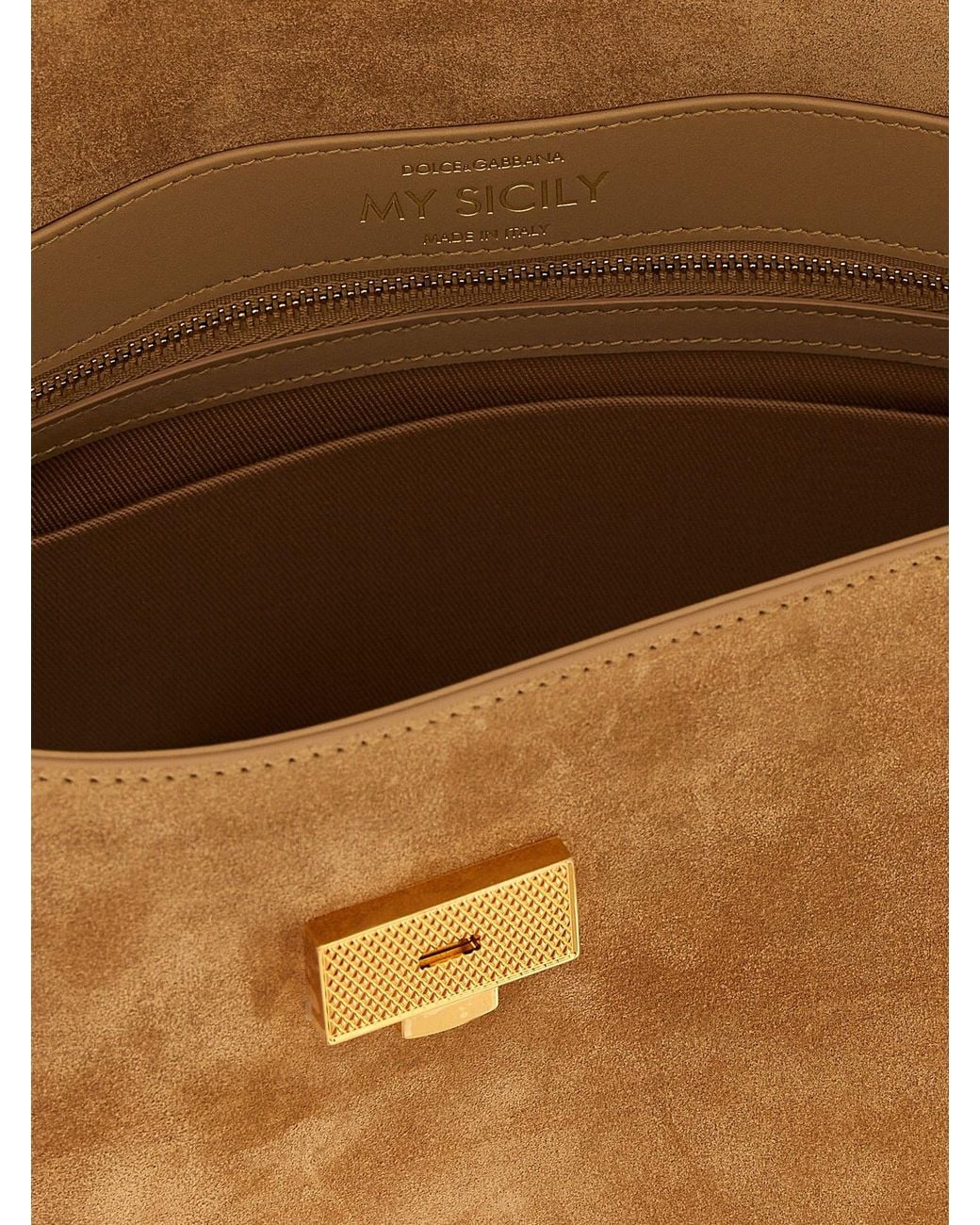 Dolce & Gabbana Brown Dolce & Gabbana Sicily Shoulder Bag