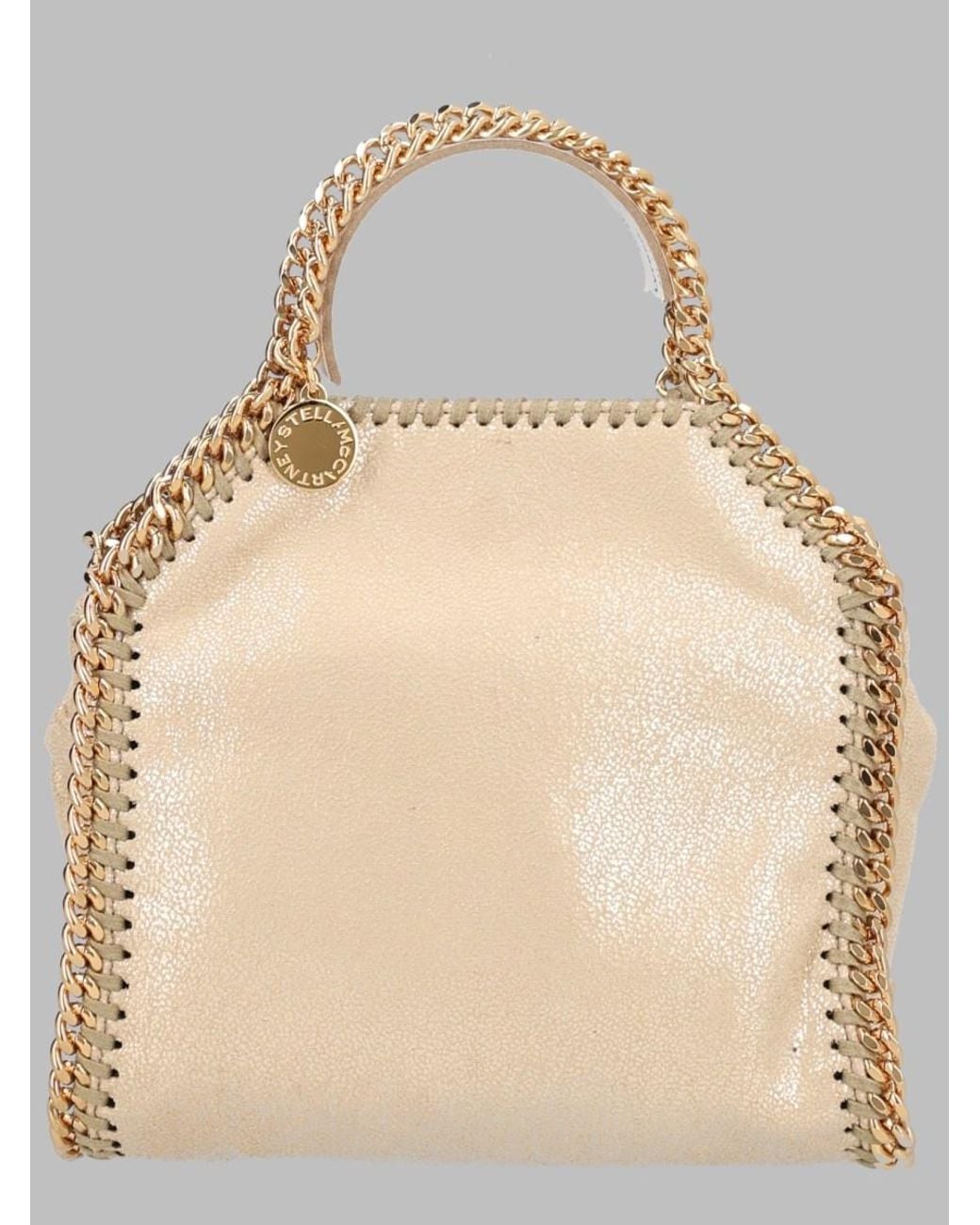 Stella McCartney Natural Tiny Falabella Tote Bag Polyester Hand