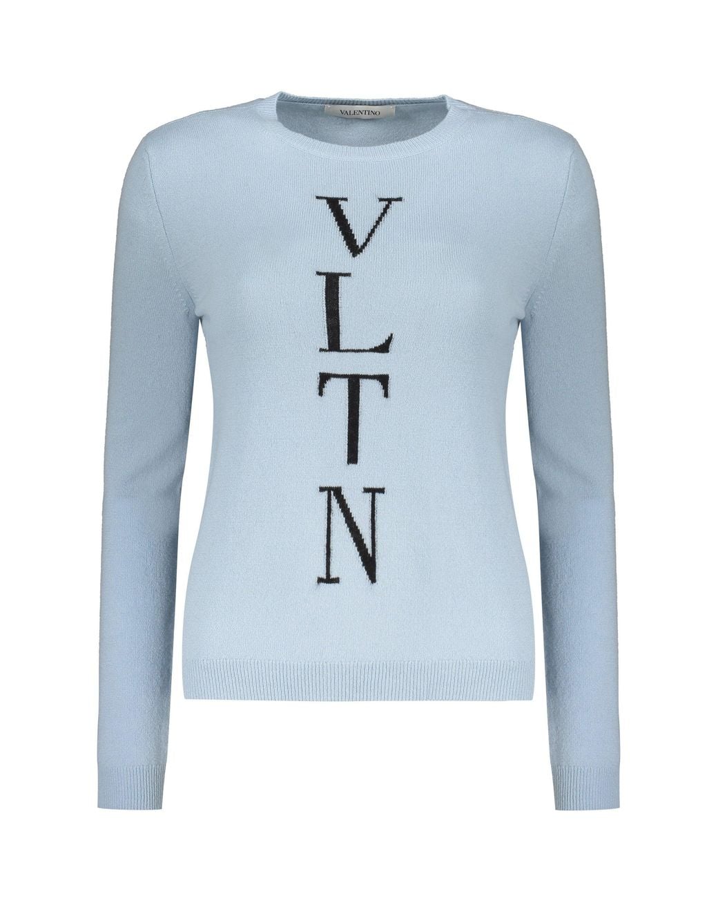Valentino Blue Light Wool Sweater Sky Clothing