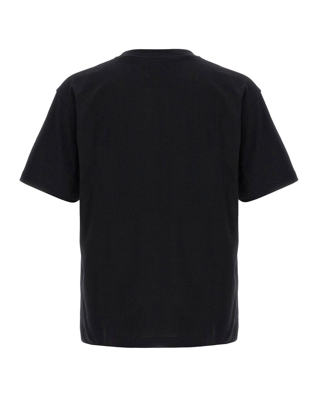 Valentino Garavani Black Logo-Print Cotton T-Shirt for men