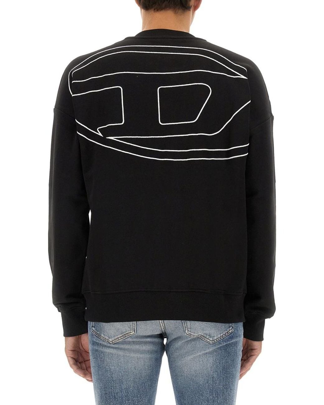 DIESEL Black Cotton Sweatshirt Sweatshirts for men