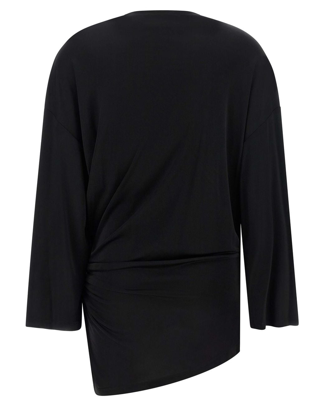 The Attico Blue The Attico Asymmetrical Draped Viscose Dress