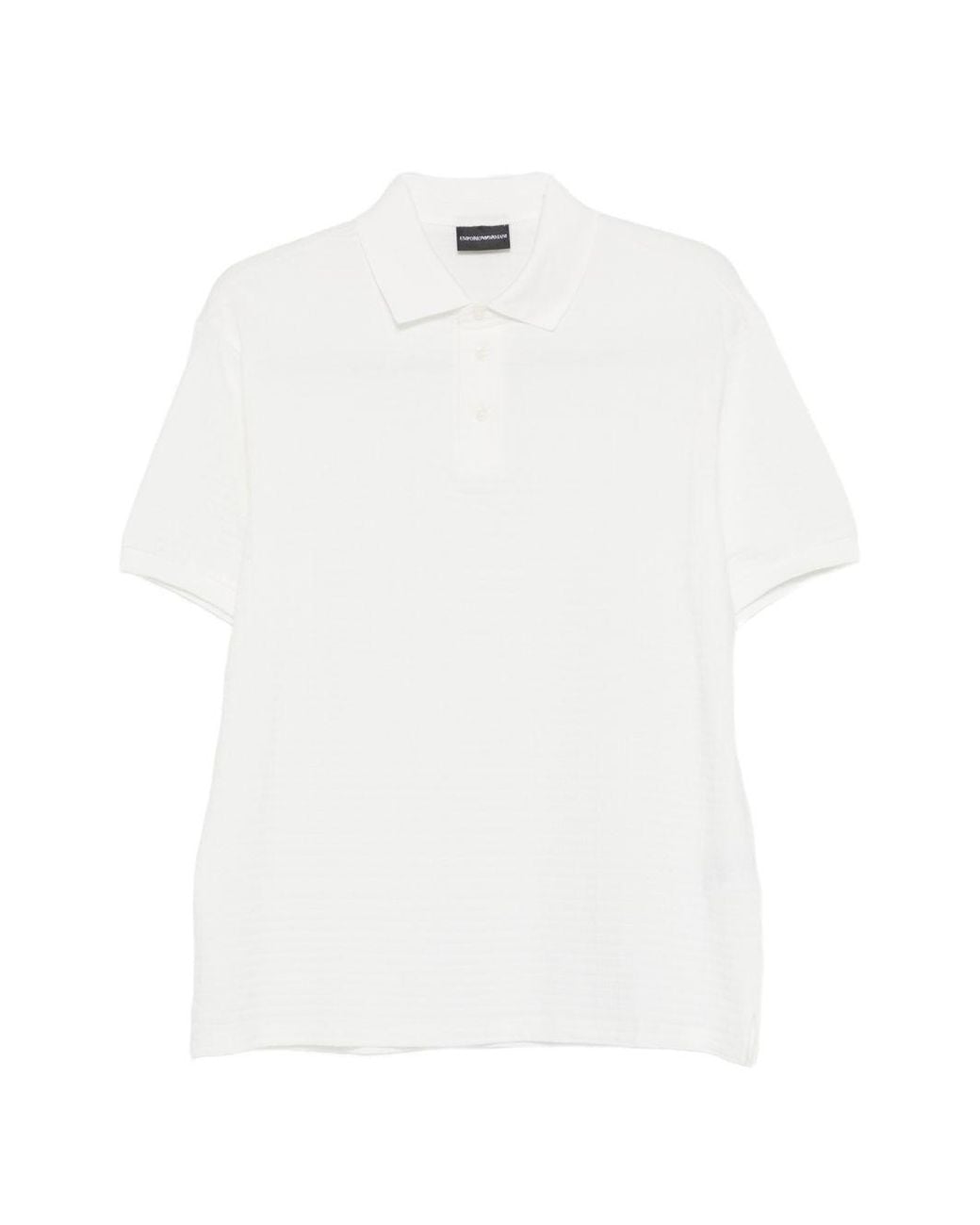 Emporio Armani White Cotton Logo Polo for men