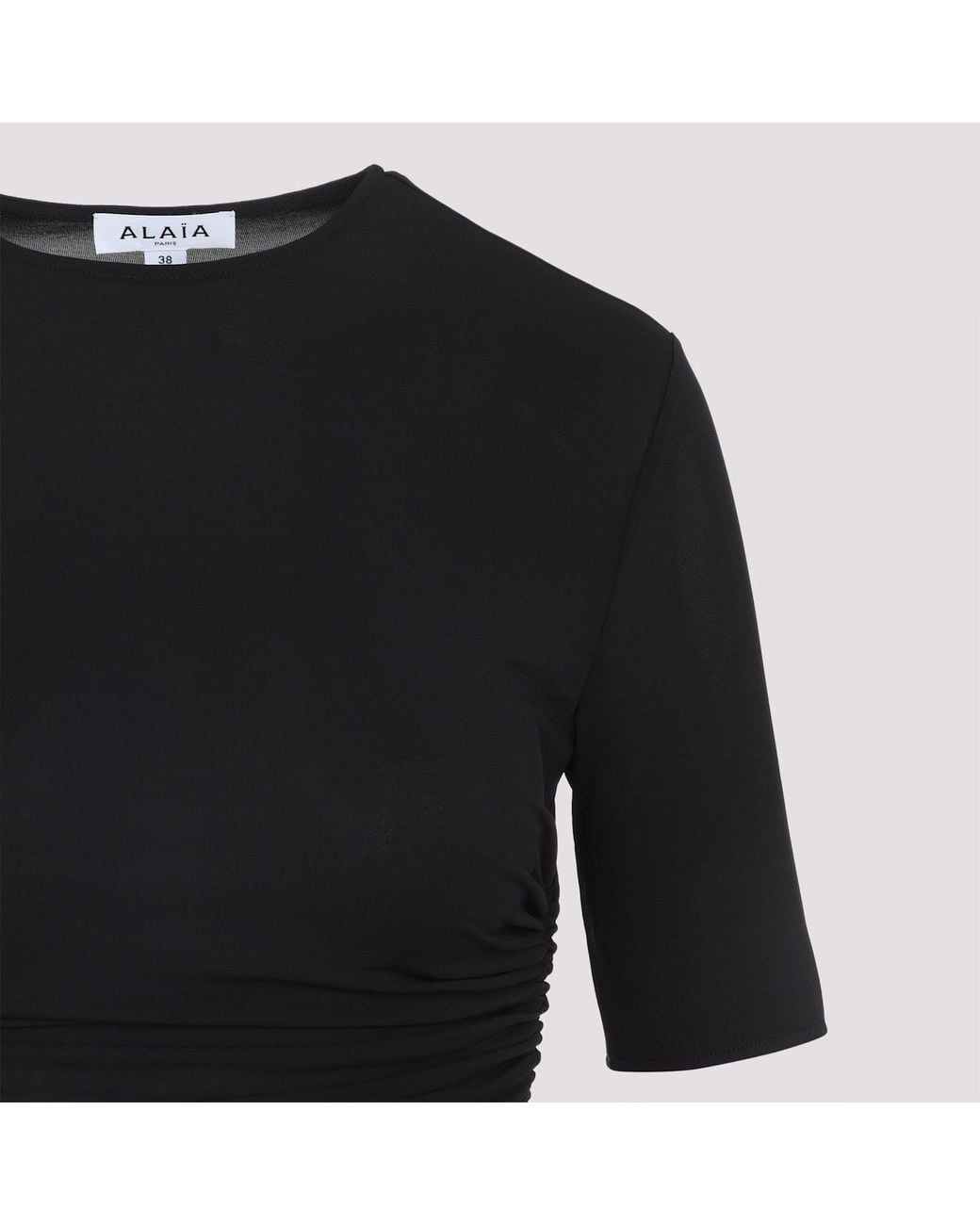 Alaïa Black Alaã¯A Pleated T-Shirt