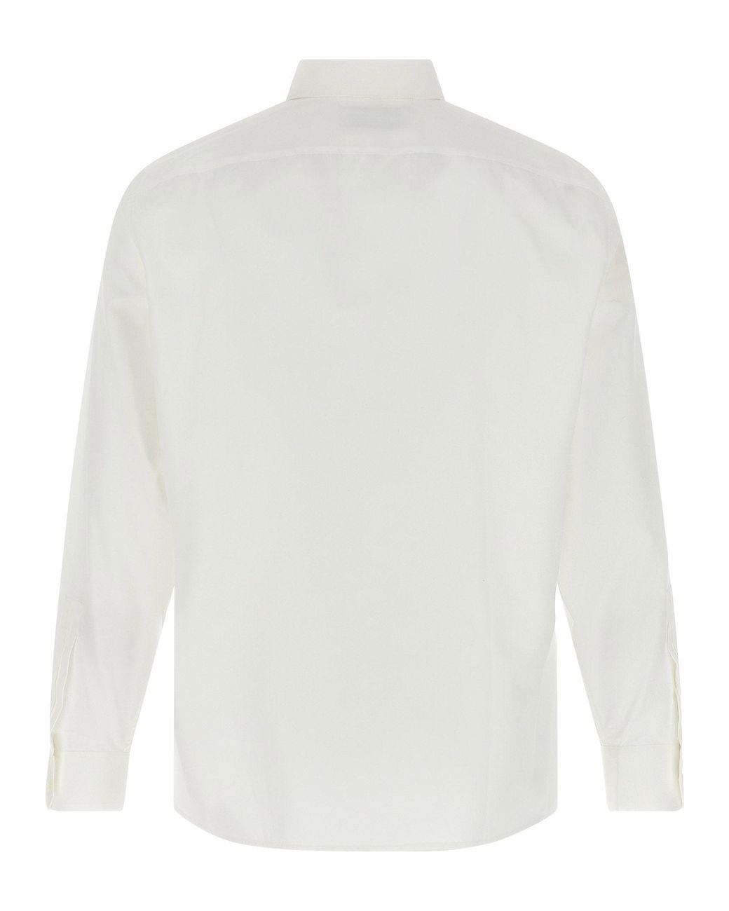 Saint Laurent White Cotton Poplin Shirt — Cream