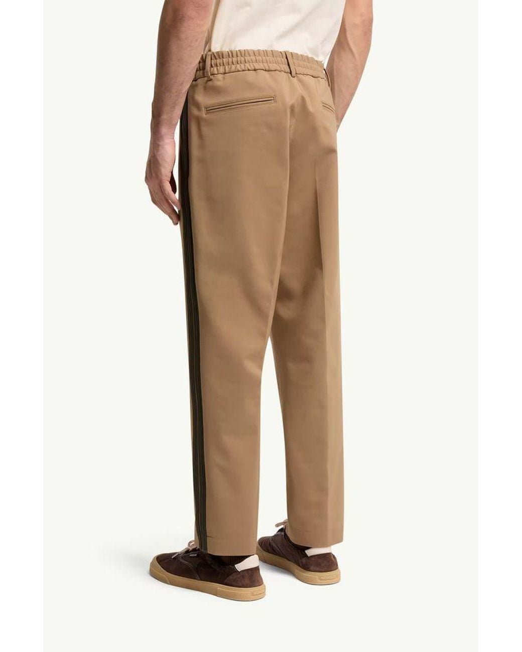 Moncler Natural Moncler Cropped Trousers for men