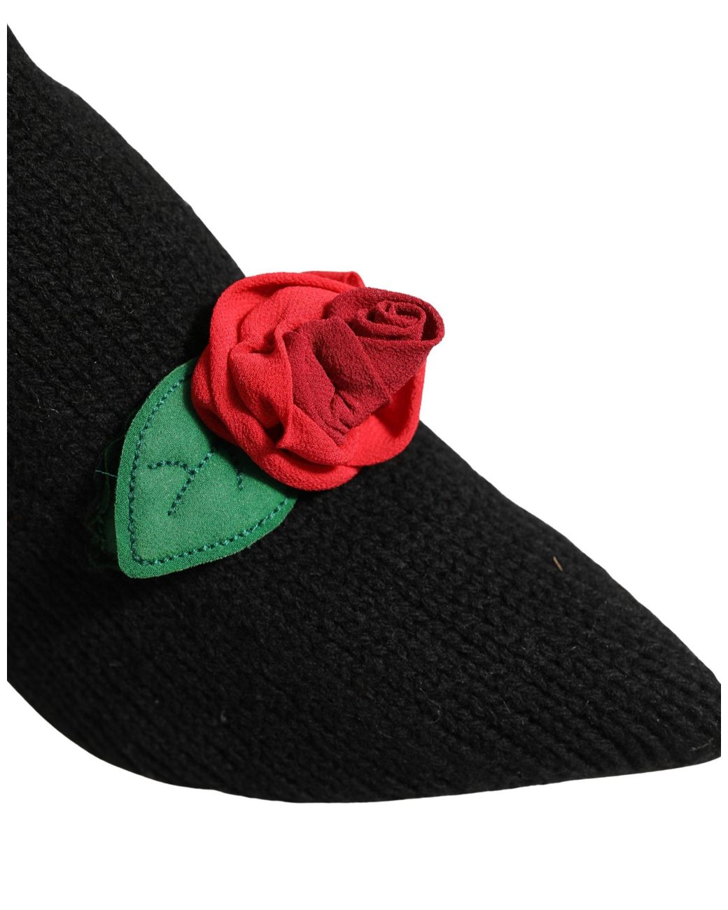 Dolce & Gabbana Red Stiletto Heels Mid Calf Boots Shoes Nylon Virgin Wool Eel
