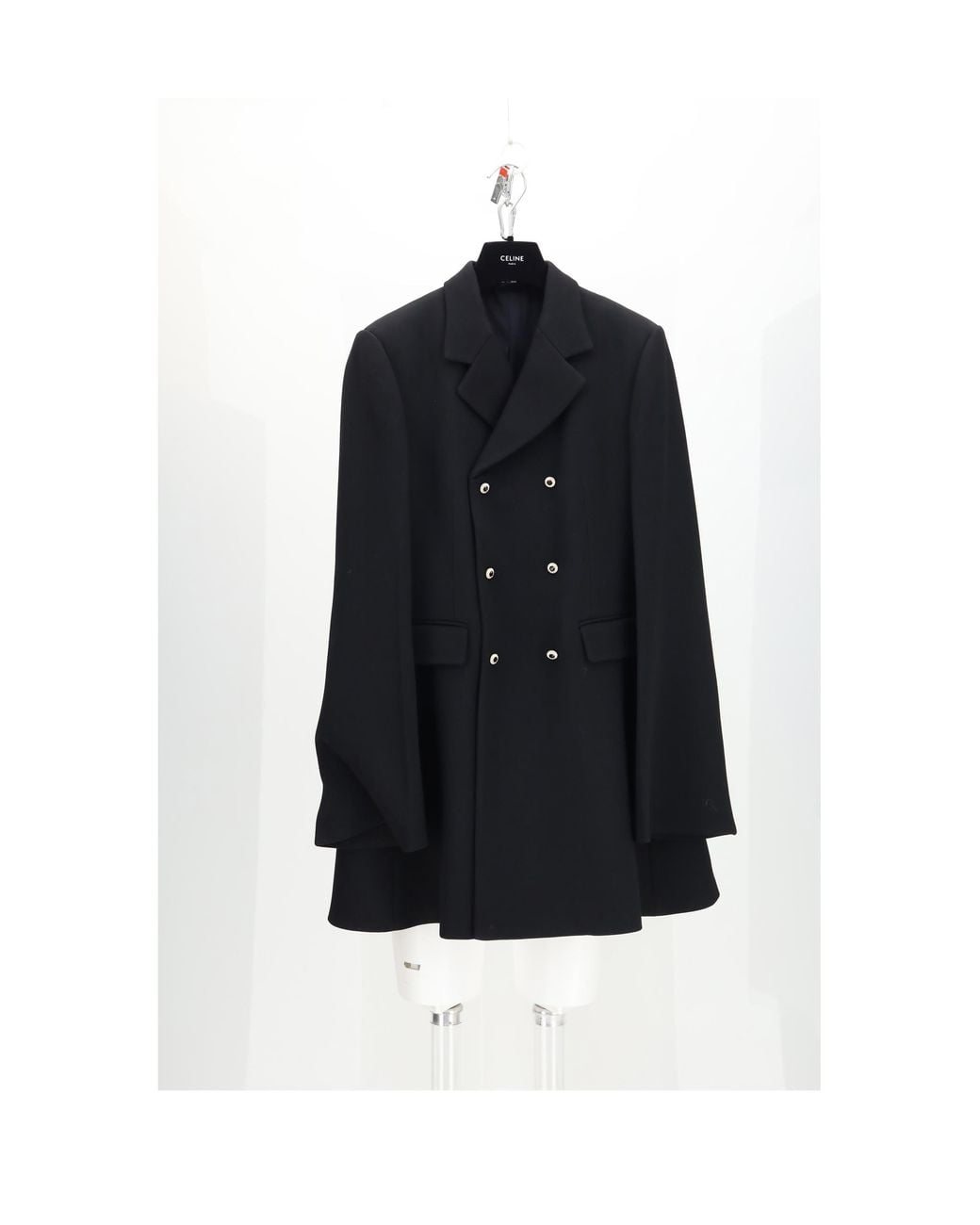 Céline Black Tailored Jacket Wool Fleece