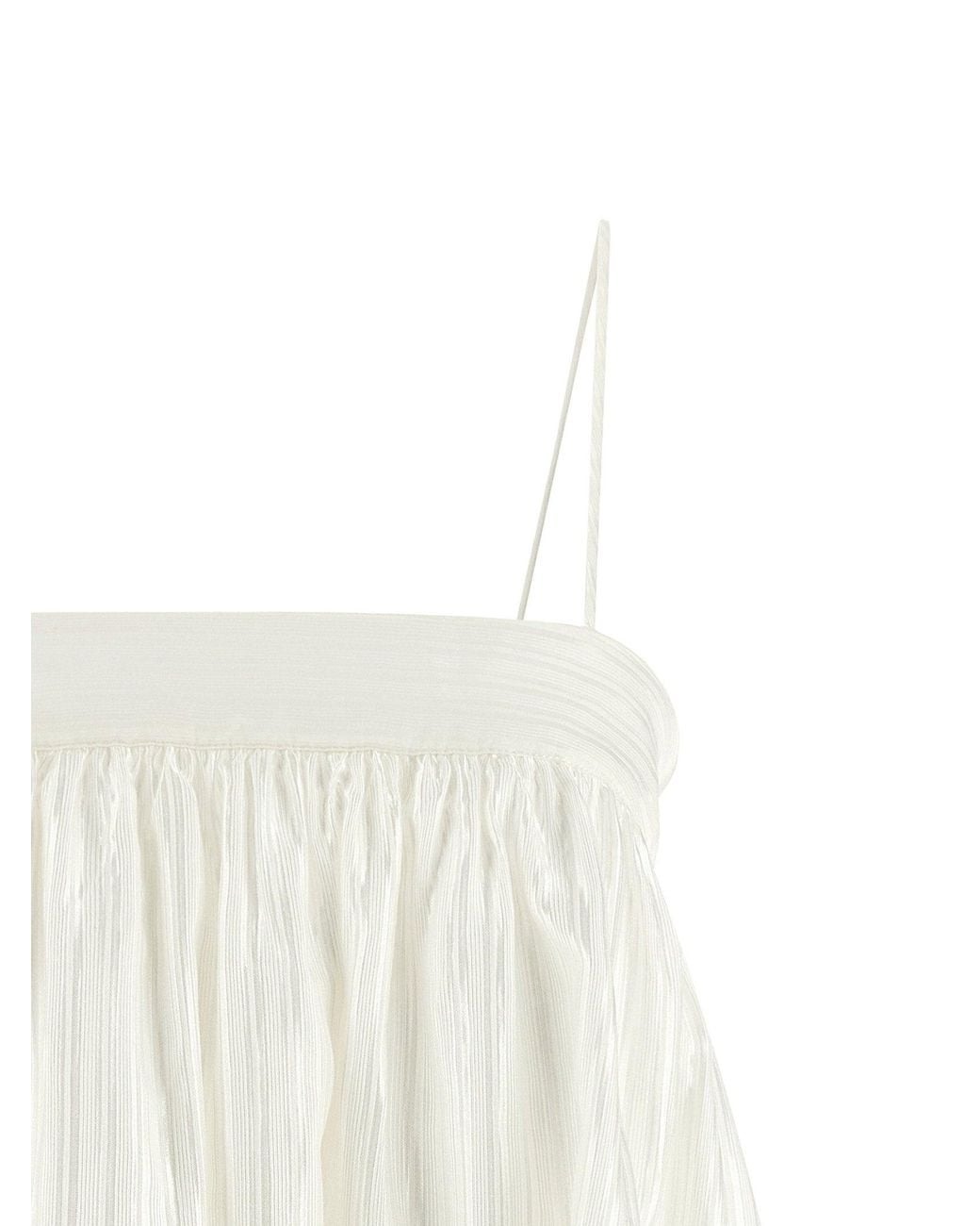 ROTATE BIRGER CHRISTENSEN Pleated Viscose Blouse in White | Lyst