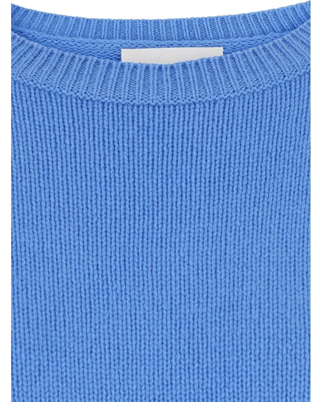 Lisa Yang Blue Sweater Mila Cashmere Knitted Tops