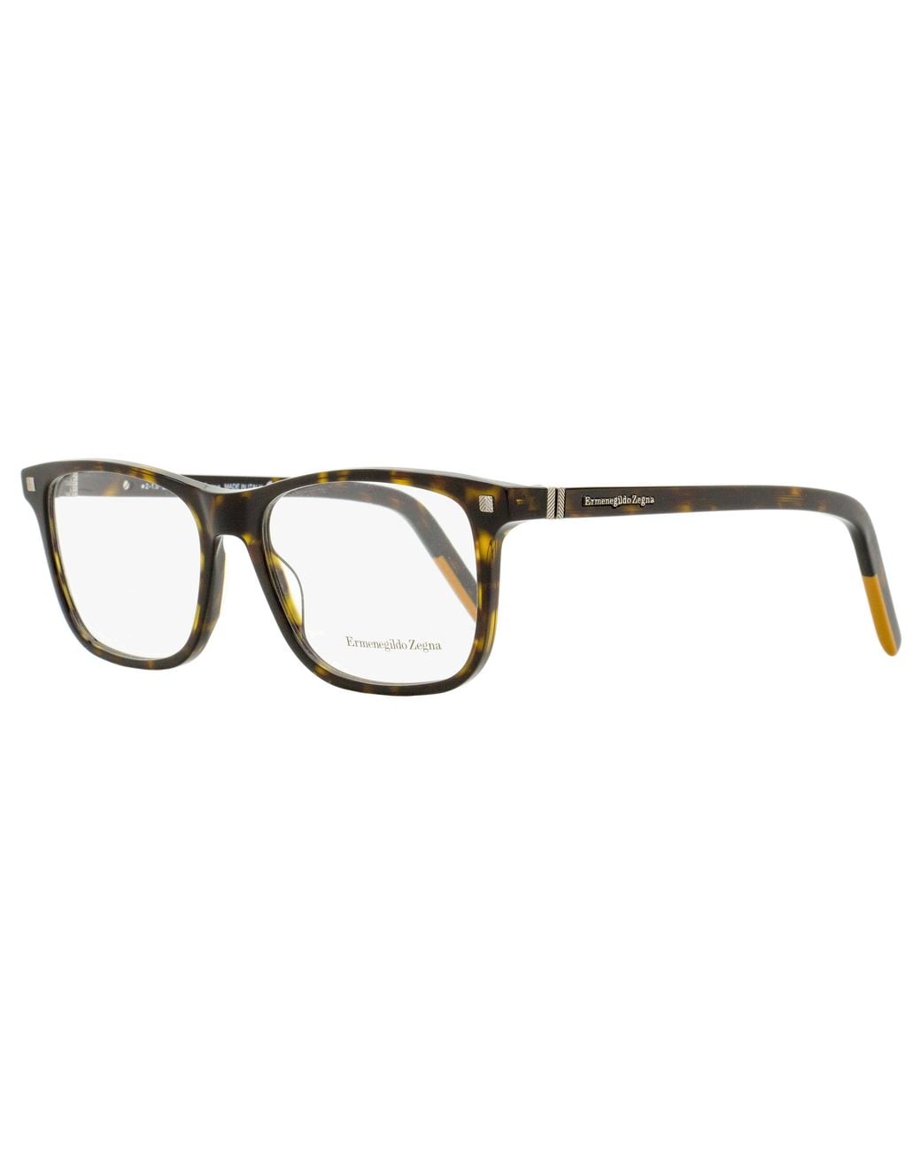 Zegna Black Vicuna Rectangular Eyeglasses Ez5187 052 56Mm Plastic (Acetate) for men