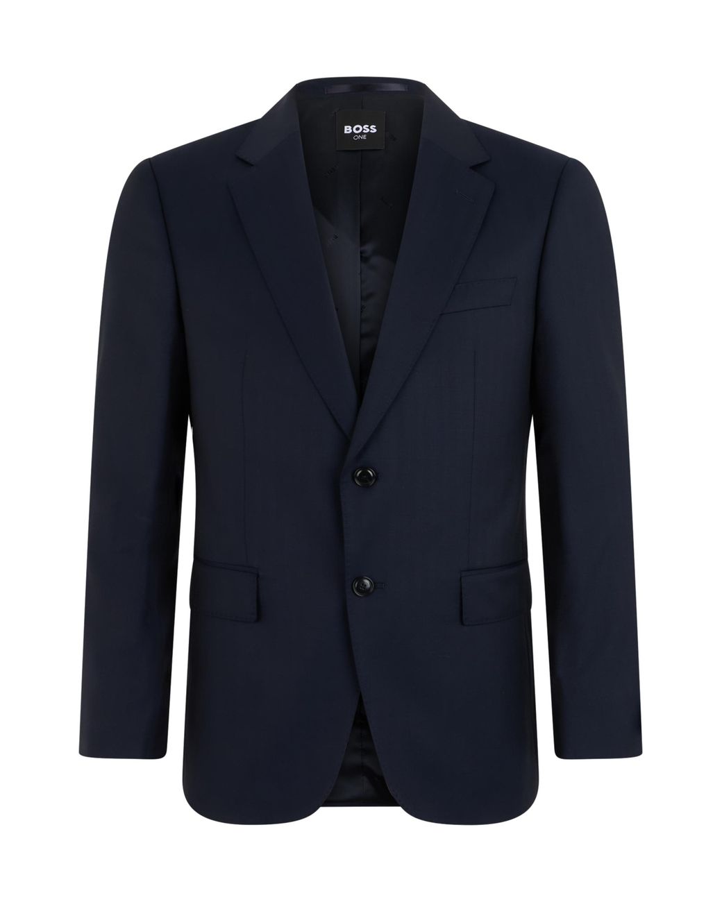 Boss Blue Single-Breasted Wool Jacket Virgin Suit & Dinner for men