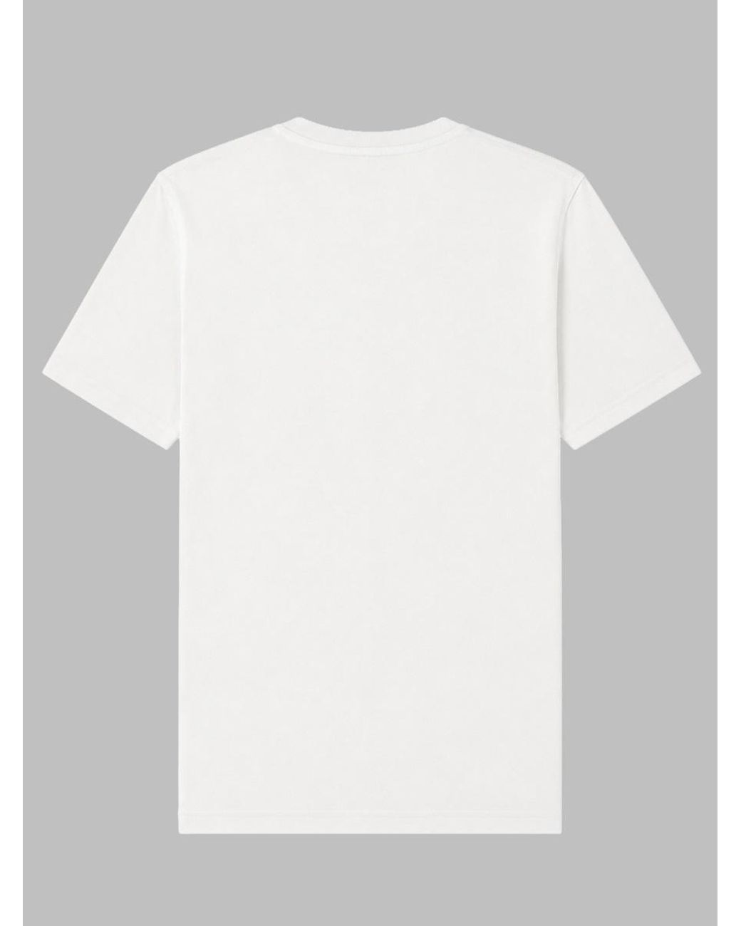 DSquared² White Cotton Crewneck T-Shirt With Chest Logo Patch for men