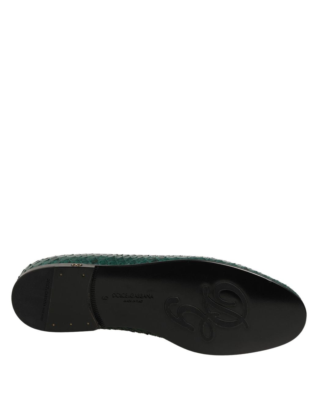 Dolce & Gabbana Black Embossed Leather Loafers Shoes Python for men