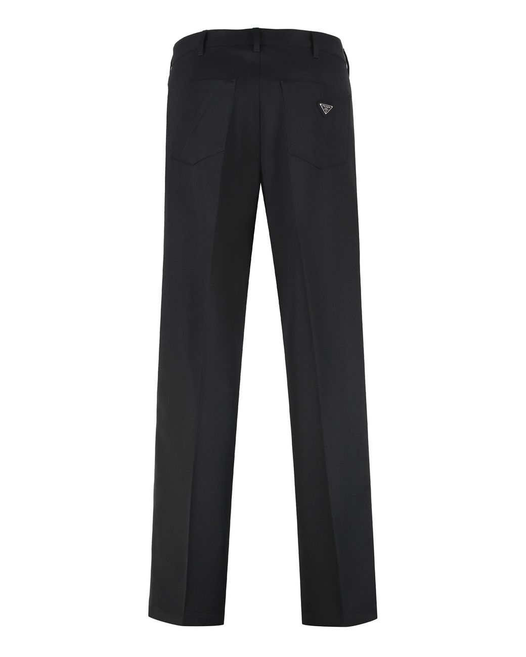Prada Black Prada Virgin Wool Trousers for men