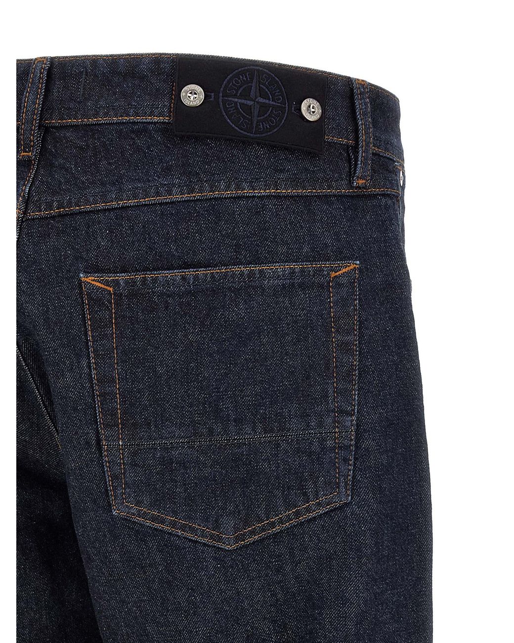 Stone Island Blue Denim Jeans for men
