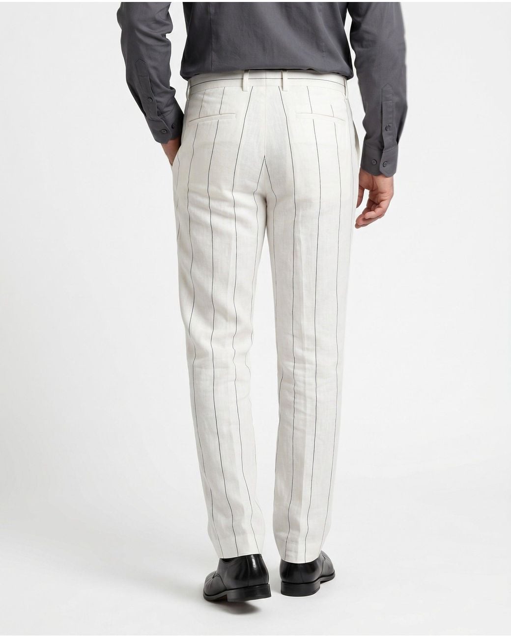Brunello Cucinelli White Off Linen Trousers for men