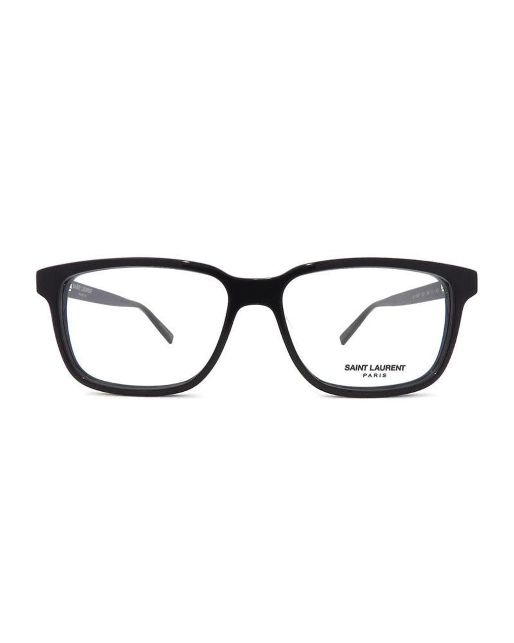 Saint Laurent Black Sl458/F Clear Demo Lenses Eyeglasses for men