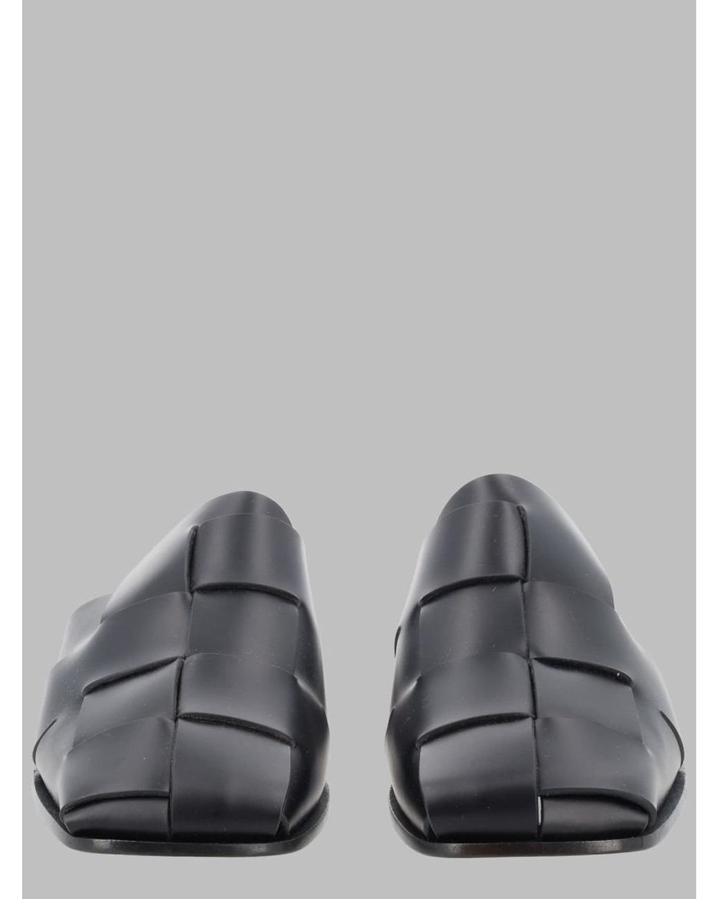 Hereu Gray Mules Coraia Woven Leather Calf