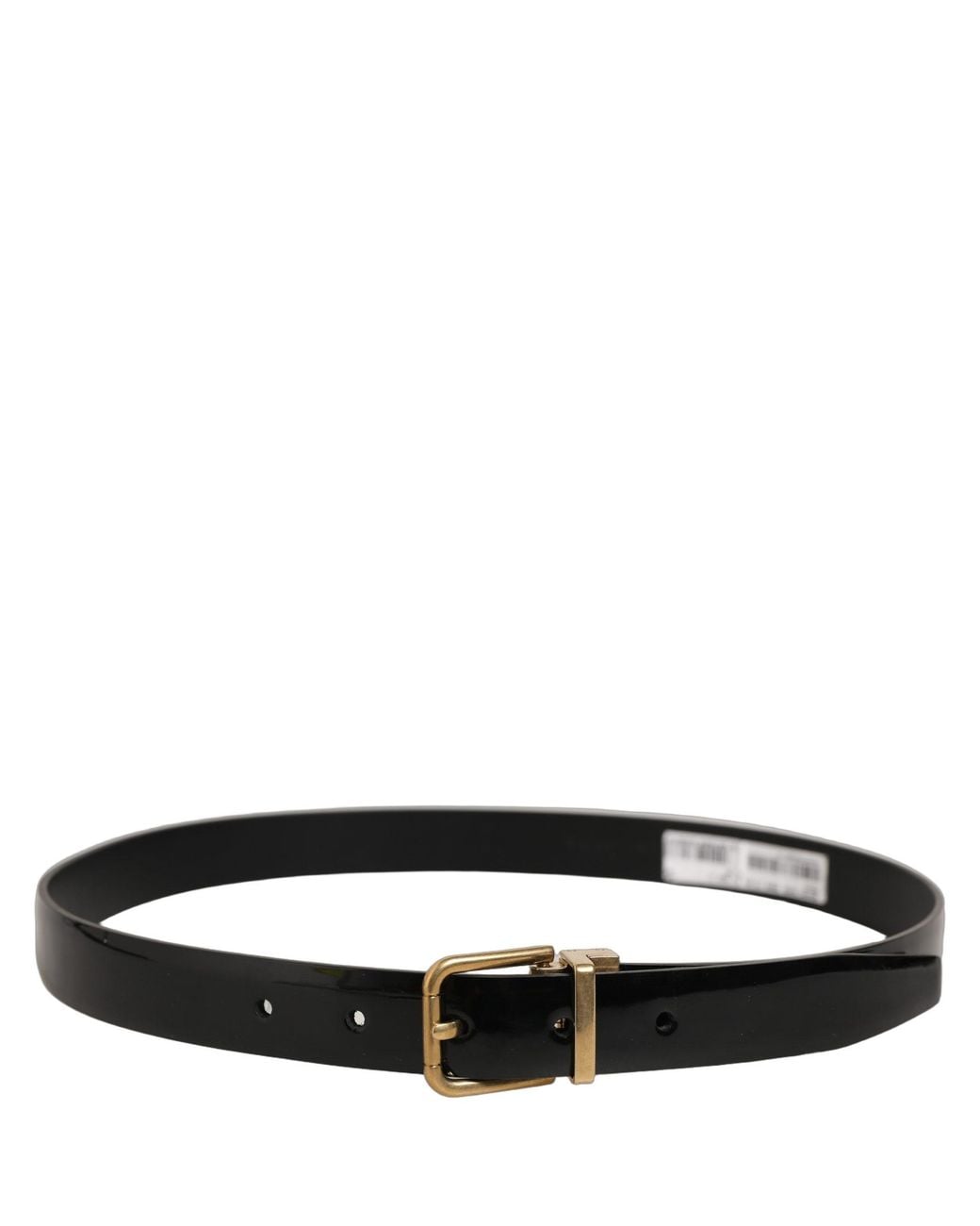 Dolce & Gabbana Black Classic Leather Tone Buckle Belt for men