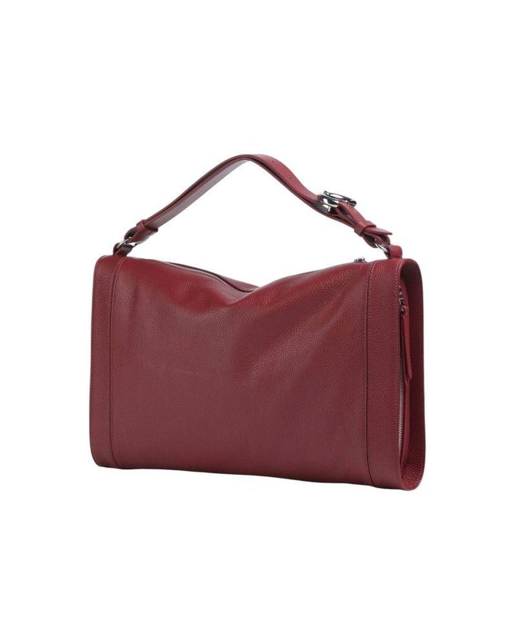 Coccinelle Red Shoulder Bag Cowhide Leather