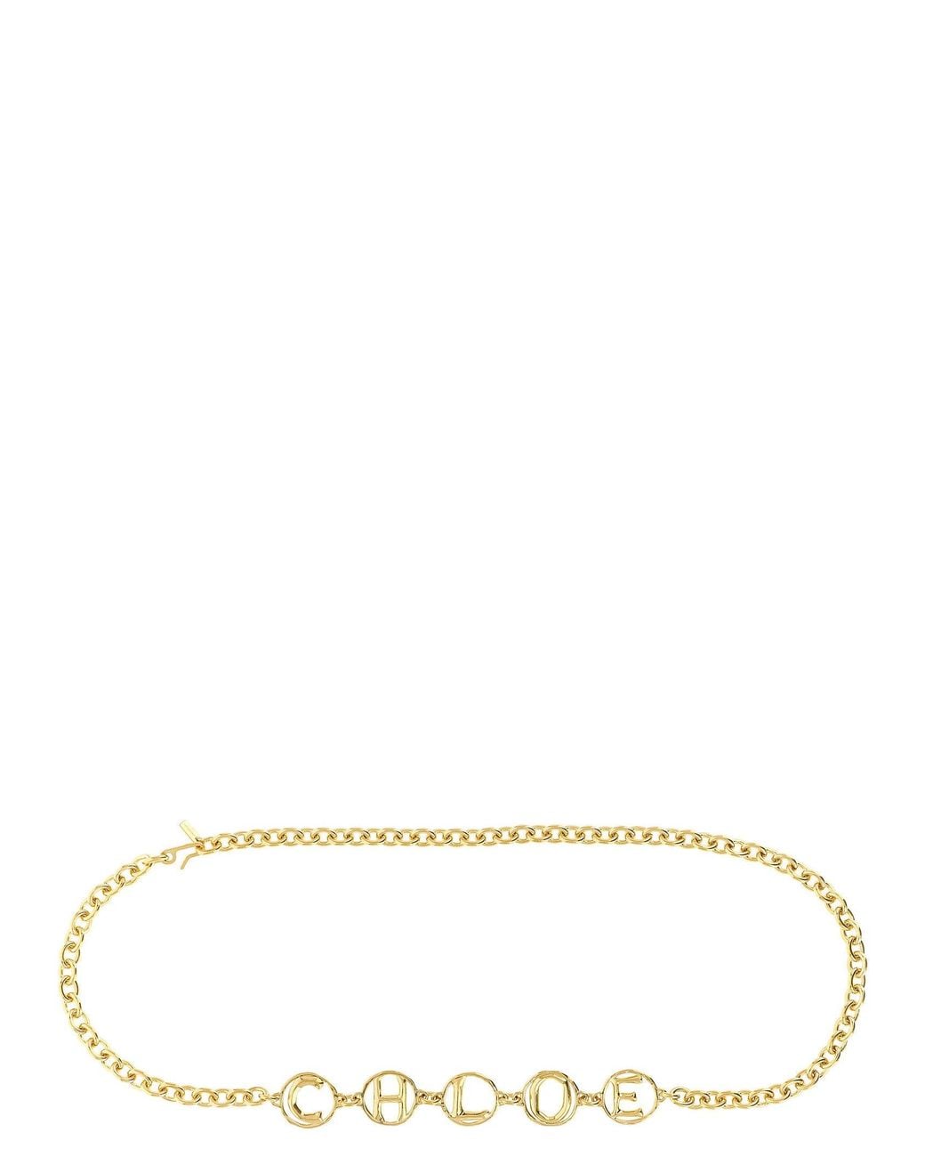 Chloé Metallic Script Belt