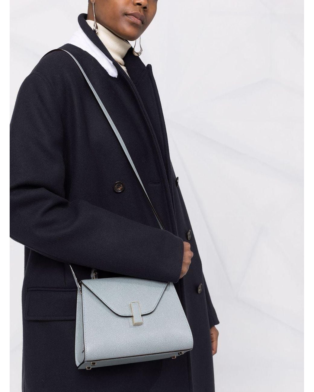 Valextra Gray Iside Mini Accessories Bag